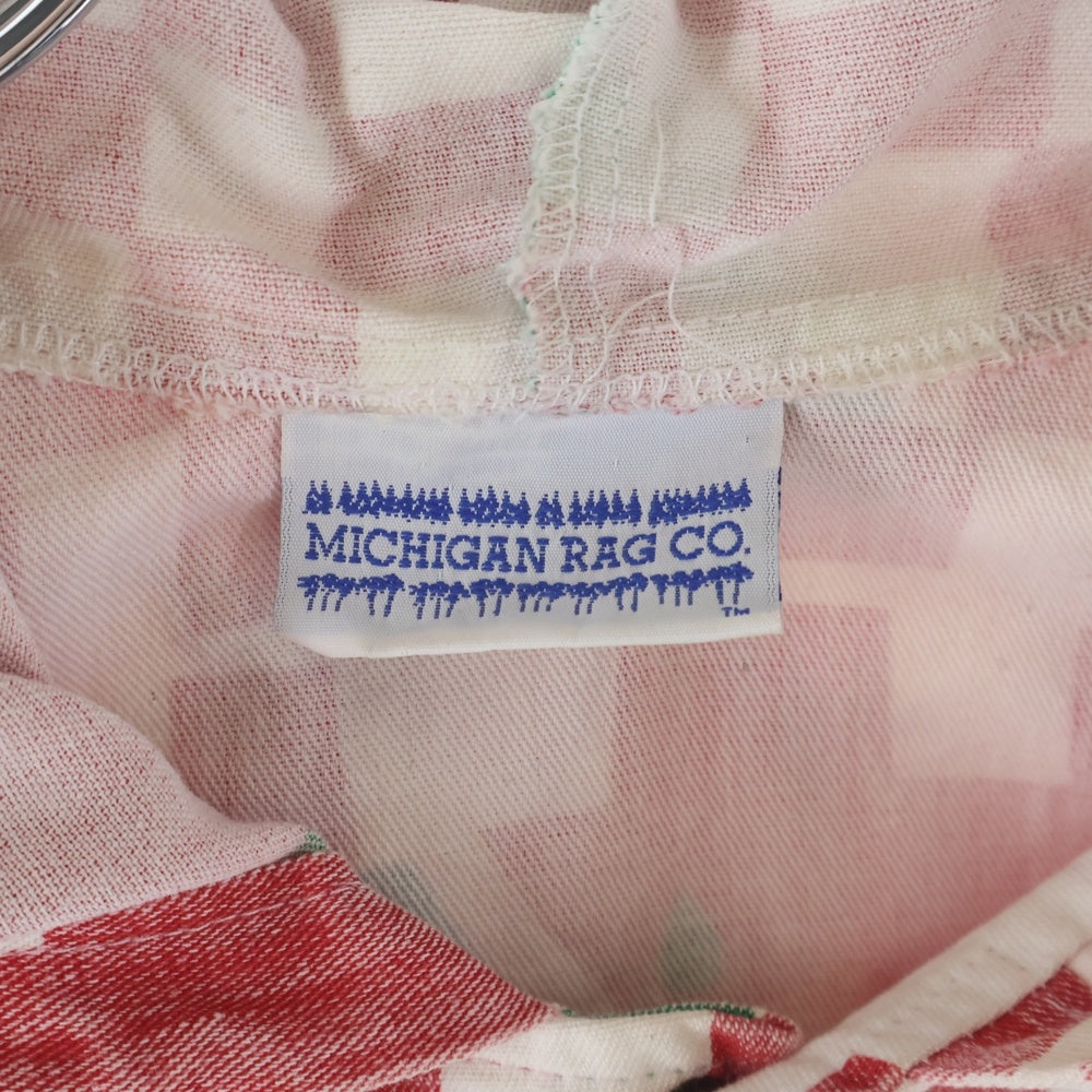 VINTAGE(ヴィンテージ) 80s MICHIGAN RAG ミシガンラグ スイカ コットン フーデットジャケット レッド