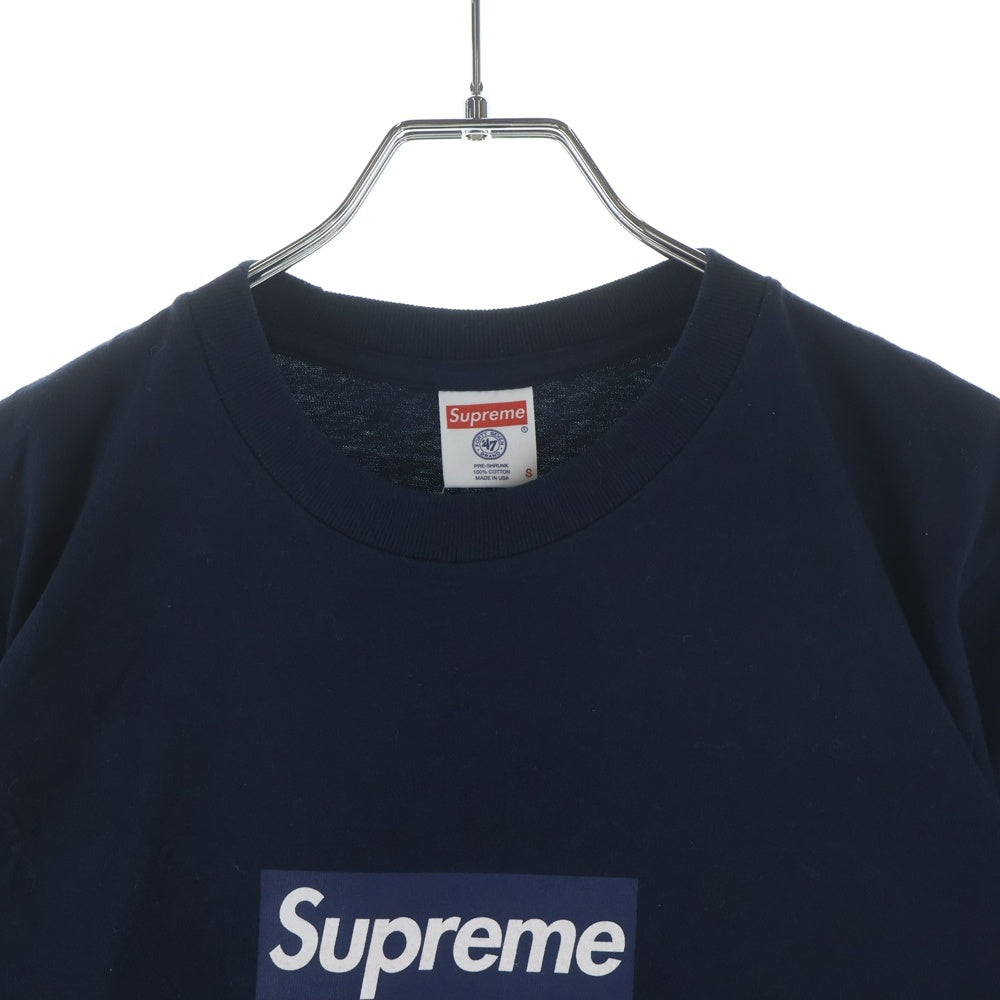 SUPREME(シュプリーム) 15SS supreme Yankees box logo tee ヤンキース ボックスロゴ クルーネックTシャツ ネイビー