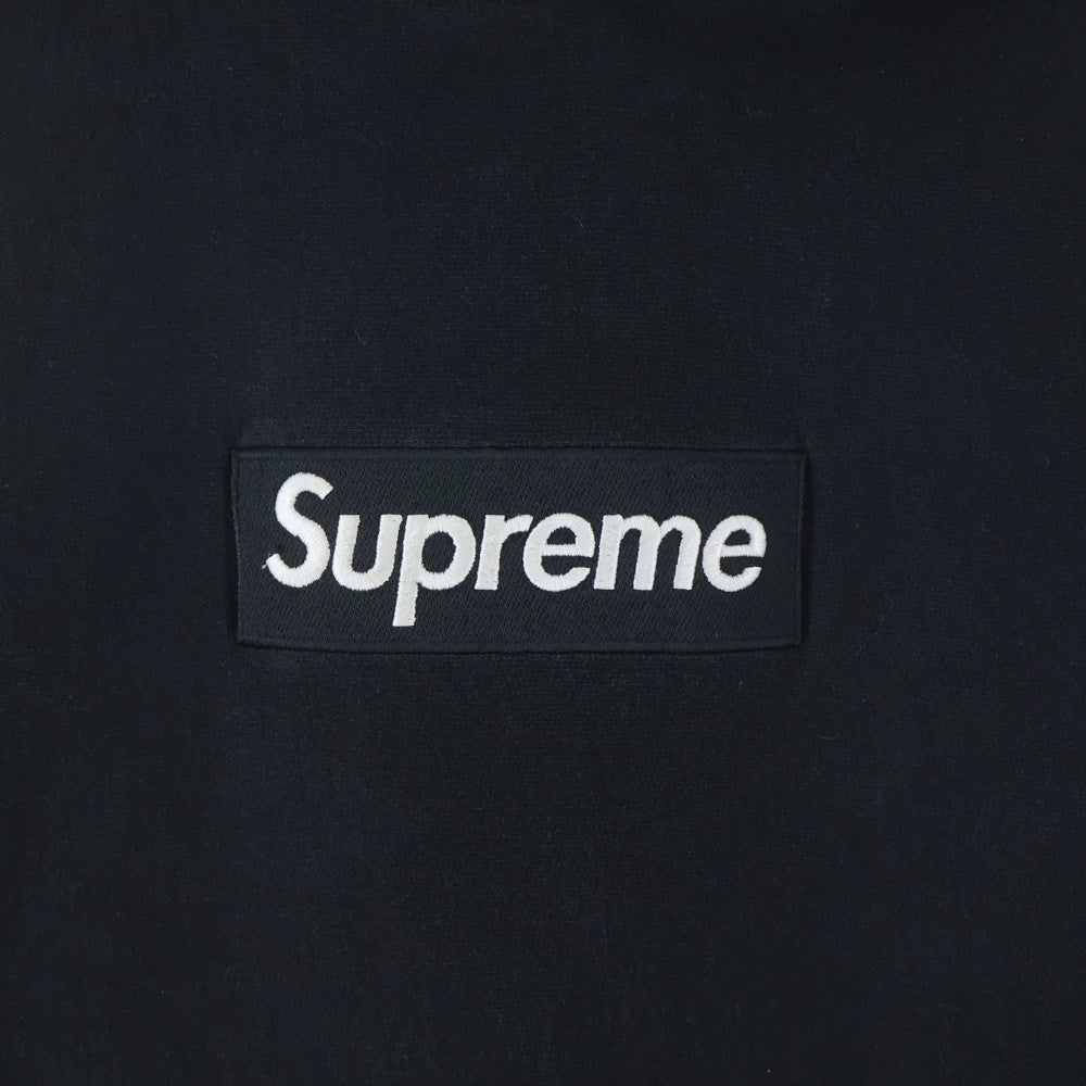 SUPREME(シュプリーム) BOX LOGO HOODED SWEATSHIRT ボックスロゴ 黒×黒 プルオーバーパーカー ブラック
