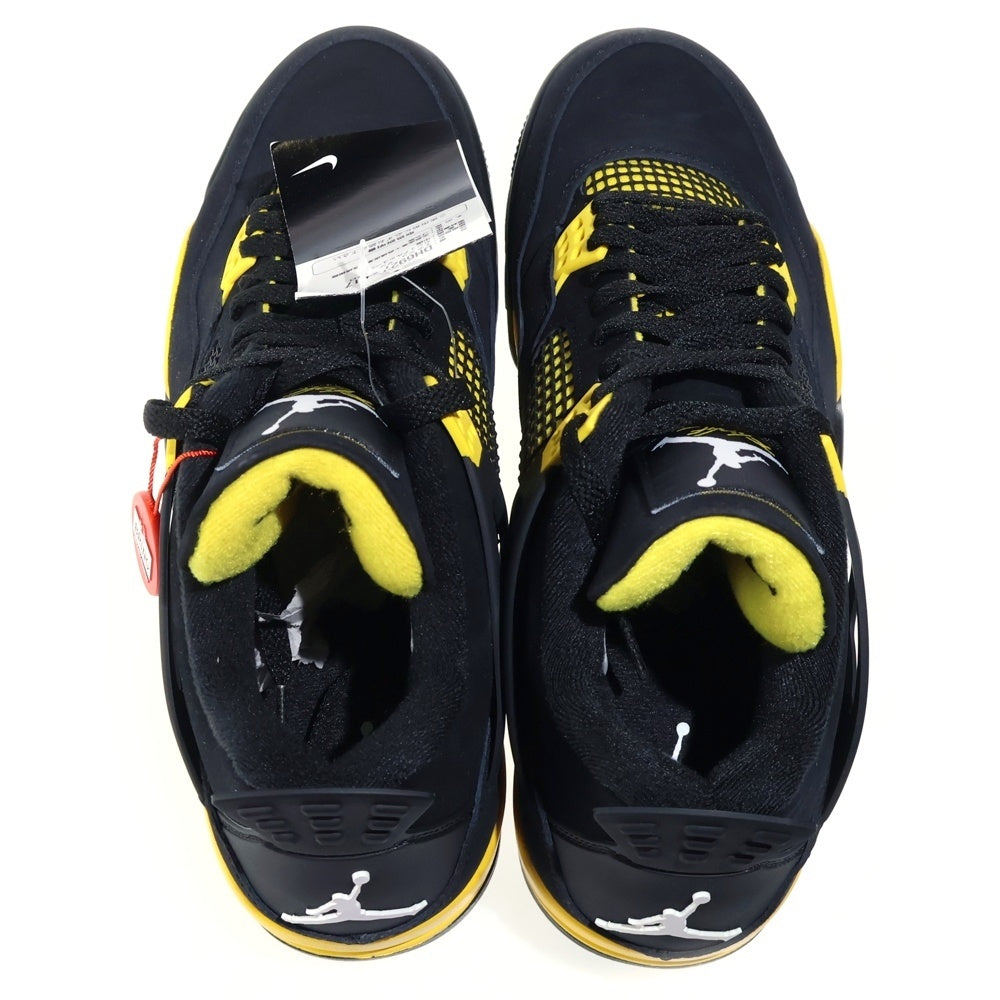 NIKE(ナイキ) AIR JORDAN 4 RETRO THUNDER DH6927-017 30cm/US12 エア ジョーダン IV レトロ サンダー ブラック