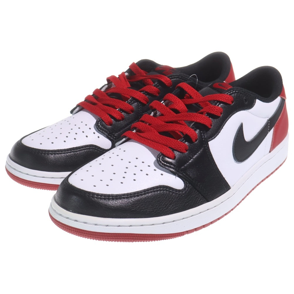 NIKE(ナイキ) AIR JORDAN 1 RETRO LOW OG BLACK TOE エアジョーダン1 ロー ブラックトゥ ローカットスニーカー ホワイト/ブラック/レッド 30cm/US12 CZ0790-106