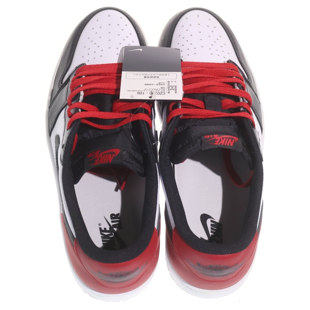 NIKE(ナイキ) AIR JORDAN 1 RETRO LOW OG BLACK TOE エアジョーダン1 ロー ブラックトゥ ローカットスニーカー ホワイト/ブラック/レッド 30cm/US12 CZ0790-106
