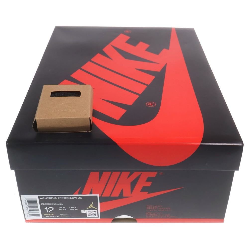 NIKE(ナイキ) AIR JORDAN 1 RETRO LOW OG BLACK TOE エアジョーダン1 ロー ブラックトゥ ローカットスニーカー ホワイト/ブラック/レッド 30cm/US12 CZ0790-106