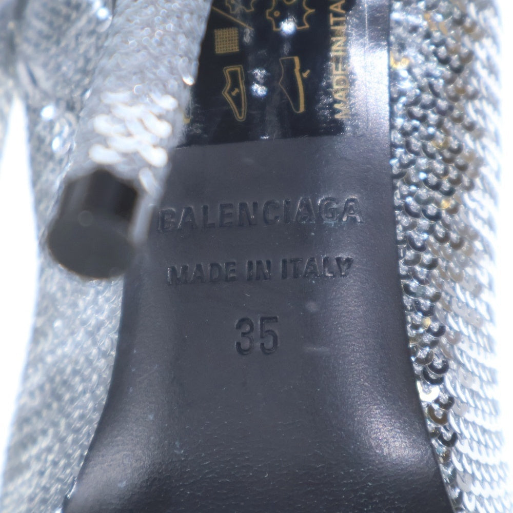 BALENCIAGA(バレンシアガ) Knife Allover Logo 110mm Over-the-knee Boots in Silver ナイフ ニーハイブーツ 731973-W2D31-8010 シルバー レディース