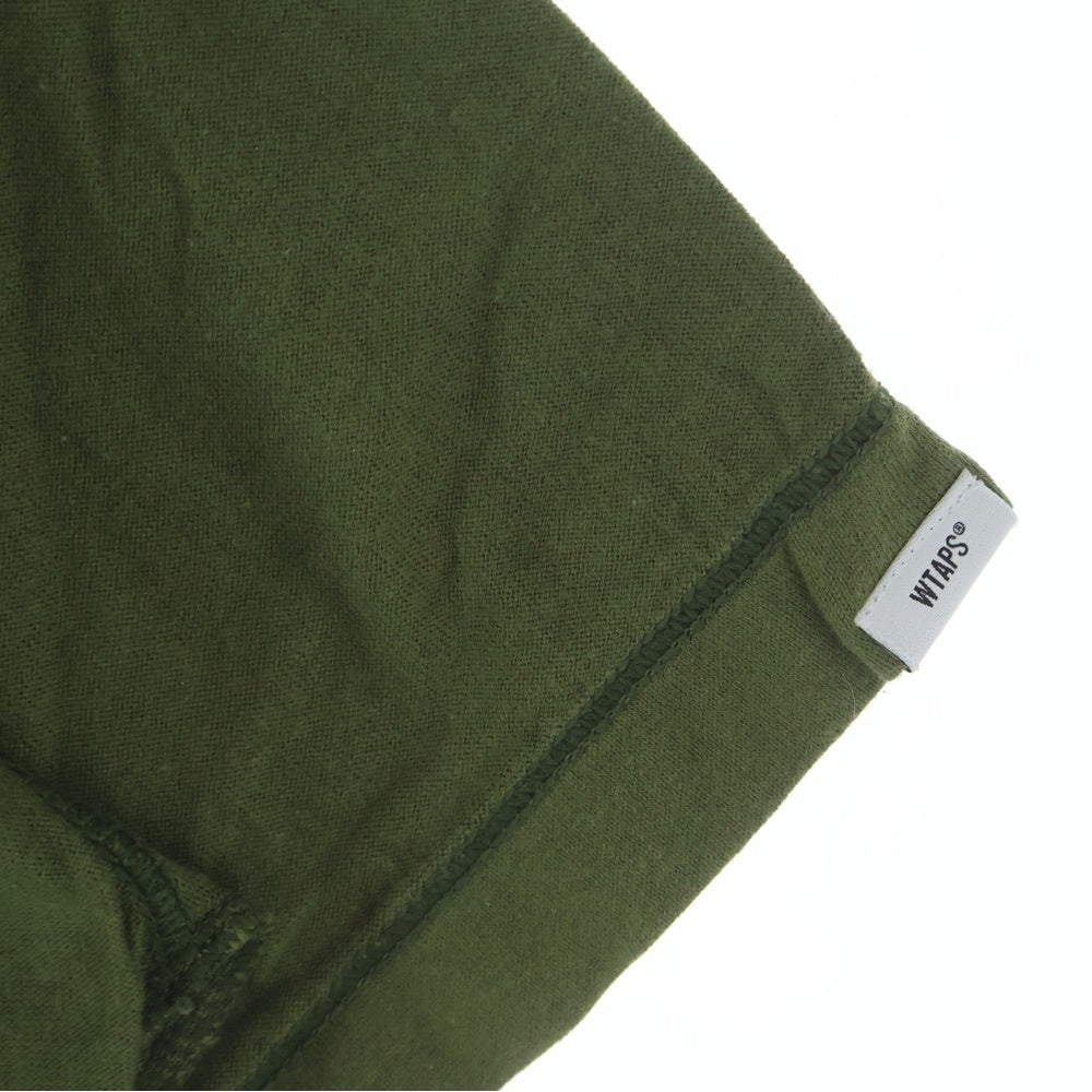 WTAPS(ダブルタップス) 22SS CROSS/SS/COTTON クロスボーン インサイドアウト 221ATDT-CSM15 クルーネックTシャツ カーキ