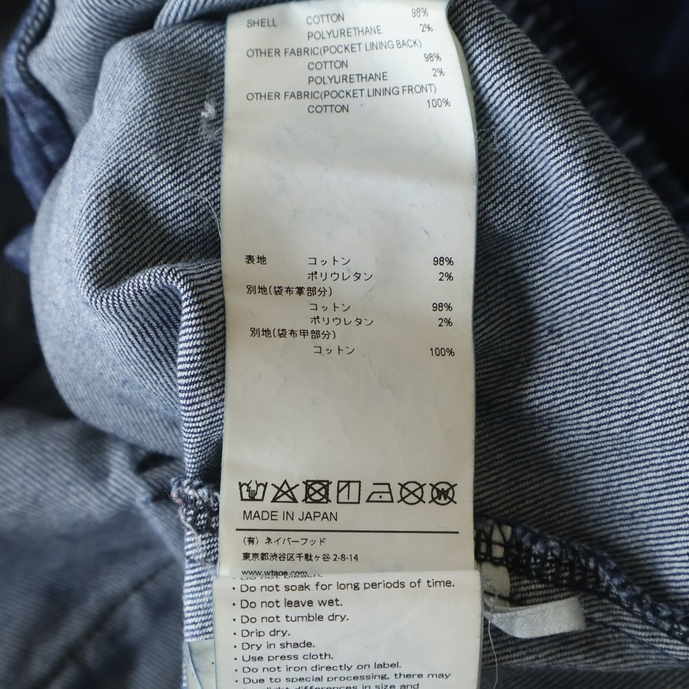 WTAPS(ダブルタップス) 22AW GIMMICK / TROUSERS / COTTON. DENIM 222WVDT-PTM02 デニムカーゴパンツ インディゴ