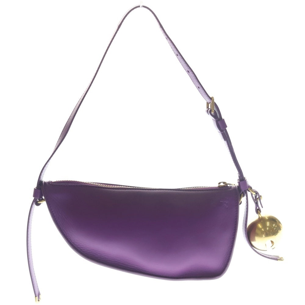 BURBERRY(バーバリー) Mini SHield Leather Sling Bag シールド スリング ミニ 鈴チャーム ワンショルダーバック パープル レディース