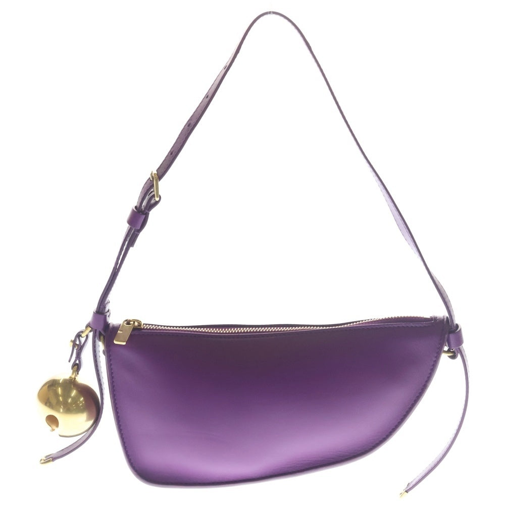 BURBERRY(バーバリー) Mini SHield Leather Sling Bag シールド スリング ミニ 鈴チャーム ワンショルダーバック パープル レディース
