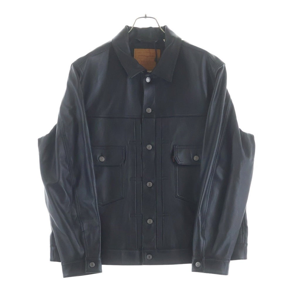 Levi's(リーバイス) PREMIUM BLACK TYPE2 TRUCKER LEATHER JACKET 2nd PC9-005ZA-0000 トラッカージャケット ブラック