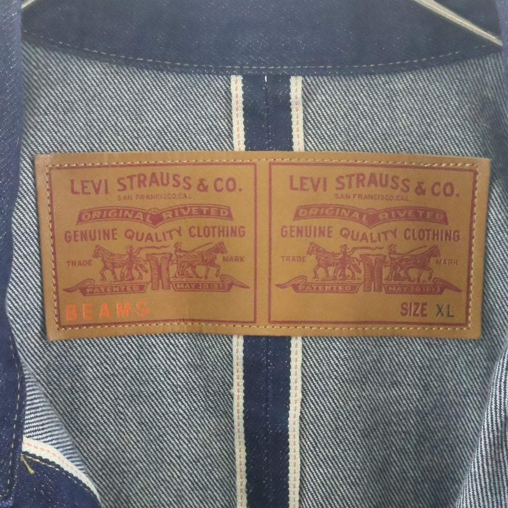 Levi's(リーバイス) ×BEAMS SUPER WIDE V2 TYPE I TRUCKER 大戦 4つボタン シンチ BIGE PC9-A8424-0001 デニムジャケット
