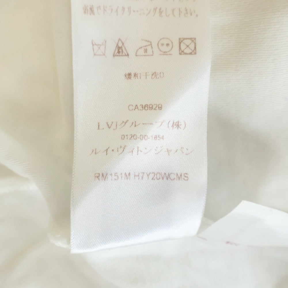 LOUIS VUITTON(ルイヴィトン) モノグラム チェックポケット シルク混 RM151M H7Y20WCMS クルーネックTシャツ ホワイト