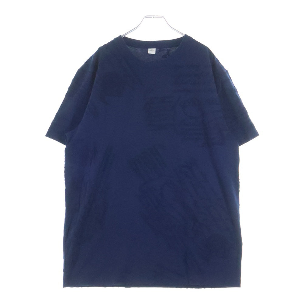 Berluti(ベルルッティ) Calligraphy Jacquard Tee カリグラフィ ジャガード クルーネックTシャツ ネイビー