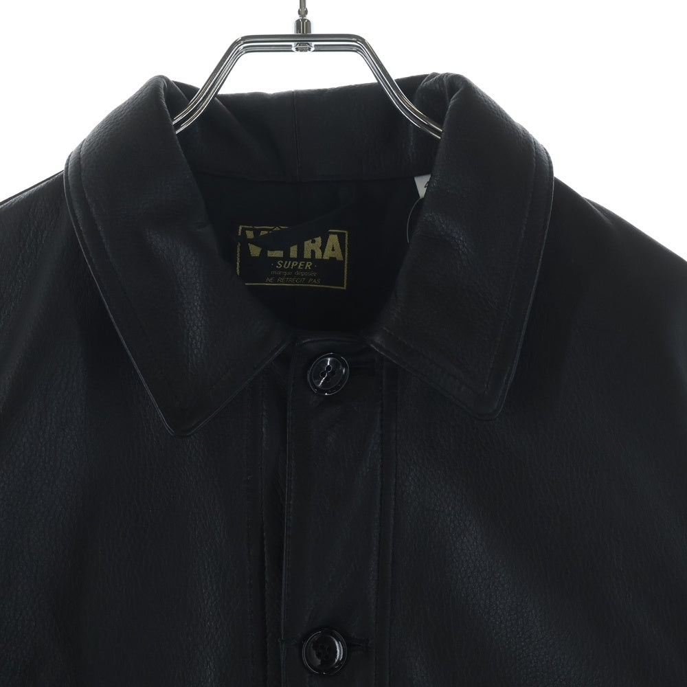 NO BRAND(ノーブランド) VETRA ×BIOTOP エンボスレザー ゴートレザー TY42-117-02/VT-A0698 レザー カバーオール ブラック