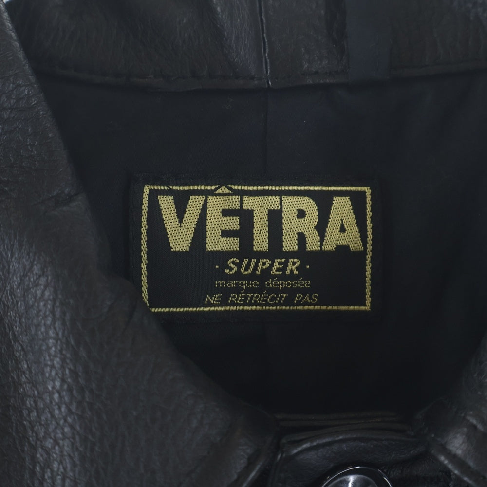 NO BRAND(ノーブランド) VETRA ×BIOTOP エンボスレザー ゴートレザー TY42-117-02/VT-A0698 レザー カバーオール ブラック