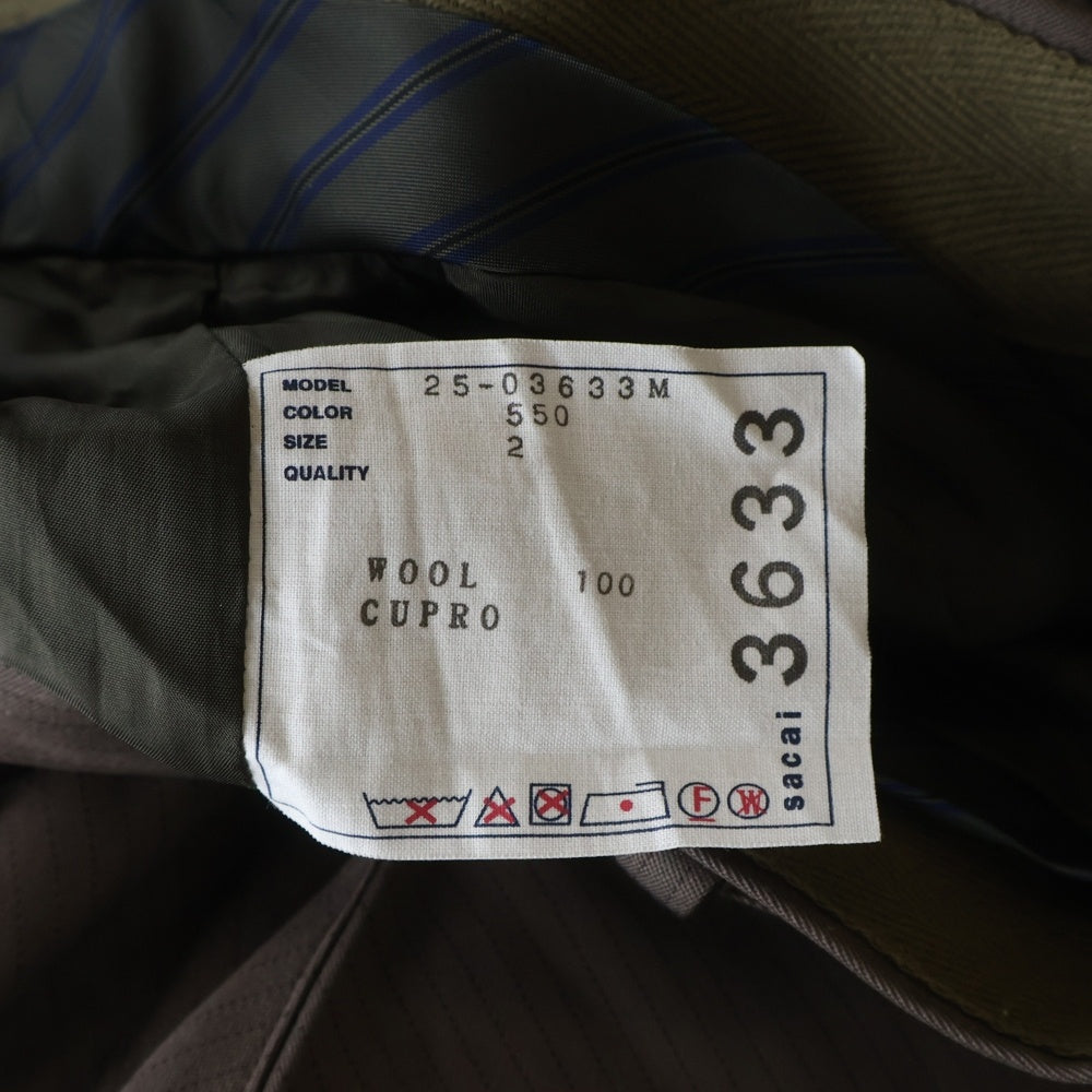 Sacai(サカイ) 25SS Doeskin Pants ドスキンパンツ ベルテッド 25-03633M スラックス