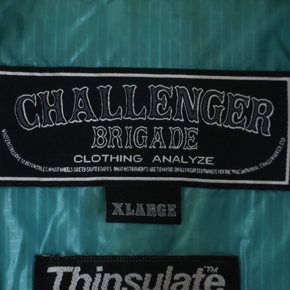 CHALLENGER(チャレンジャー) フロント刺繍 WAR IS HELL 中綿キルティング スーベニア ジップアップジャケット ブラック CLG-JK 012-015