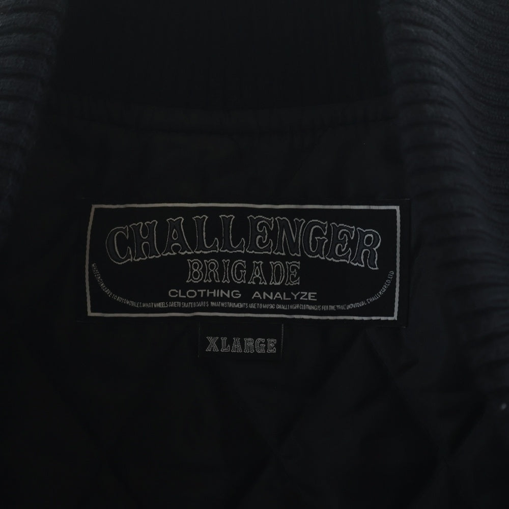 CHALLENGER(チャレンジャー) CLG JK バック刺繍 ウールスタジアムジャケット ネイビー