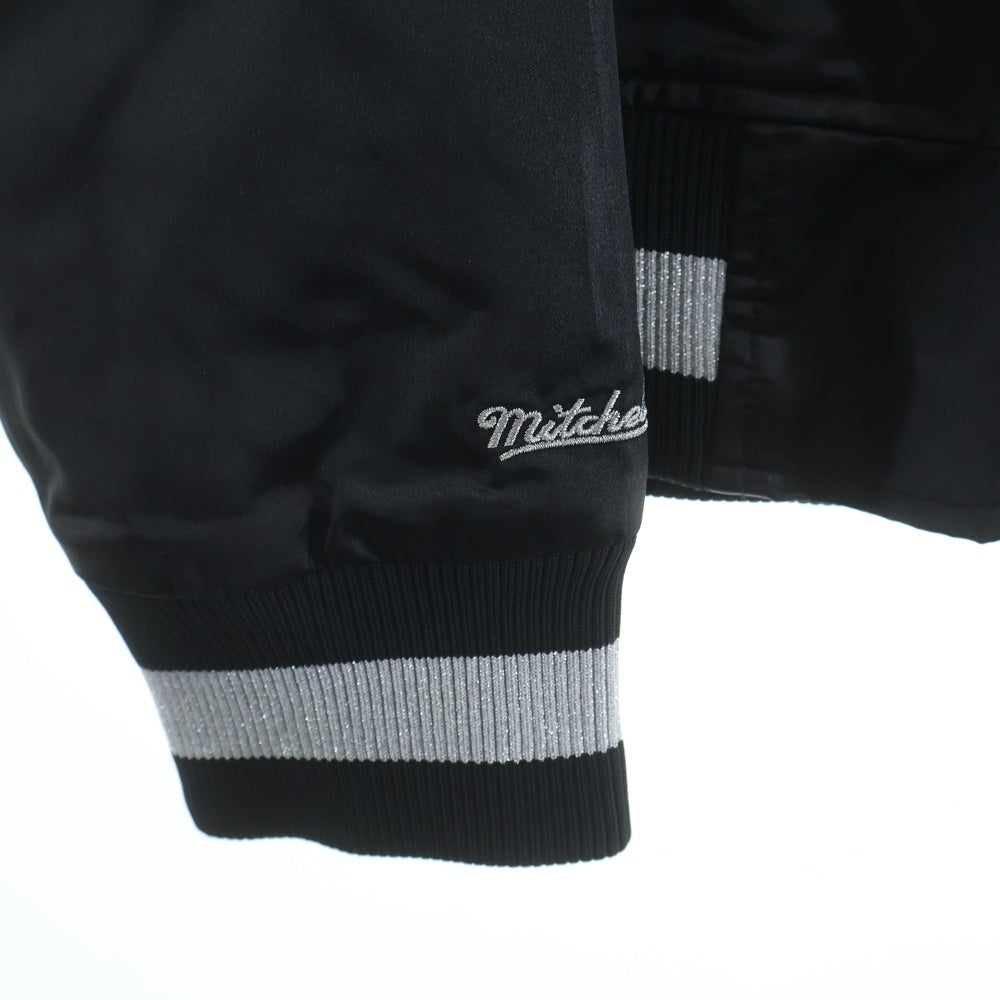 mastermind JAPAN(マスターマインドジャパン) ×Mitchell&ness バックスカル刺繍 ジップアップ スタジアムジャケット 997‐0211700 ブラック
