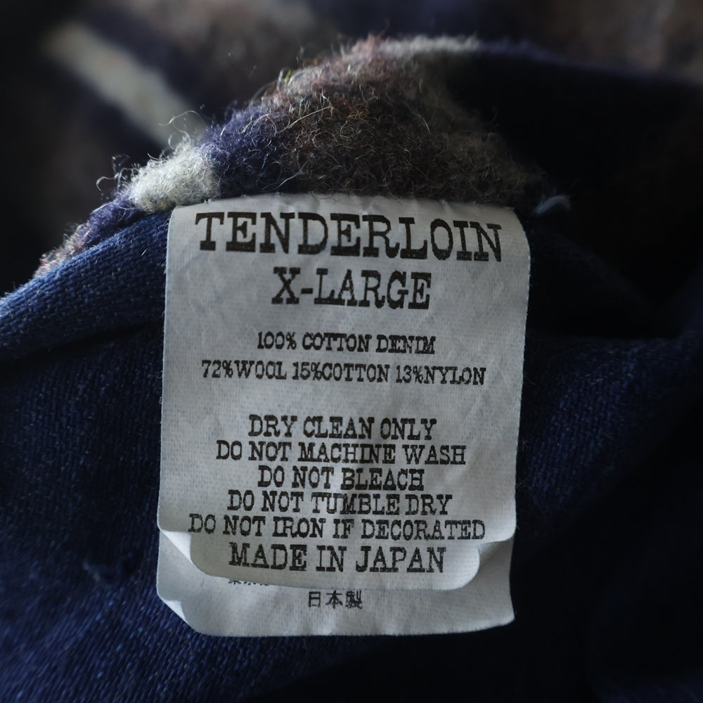 TENDERLOIN(テンダーロイン) 22AW DENIM BLANKET ZIP UP JKT デニム ジップアップ ブランケットジャケット インディゴ