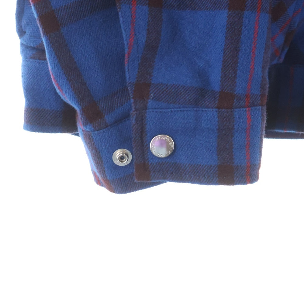WTAPS(ダブルタップス) M3 チェック柄 ジップアップ コットンジャケット 101GWDT-JKM04 ブルー