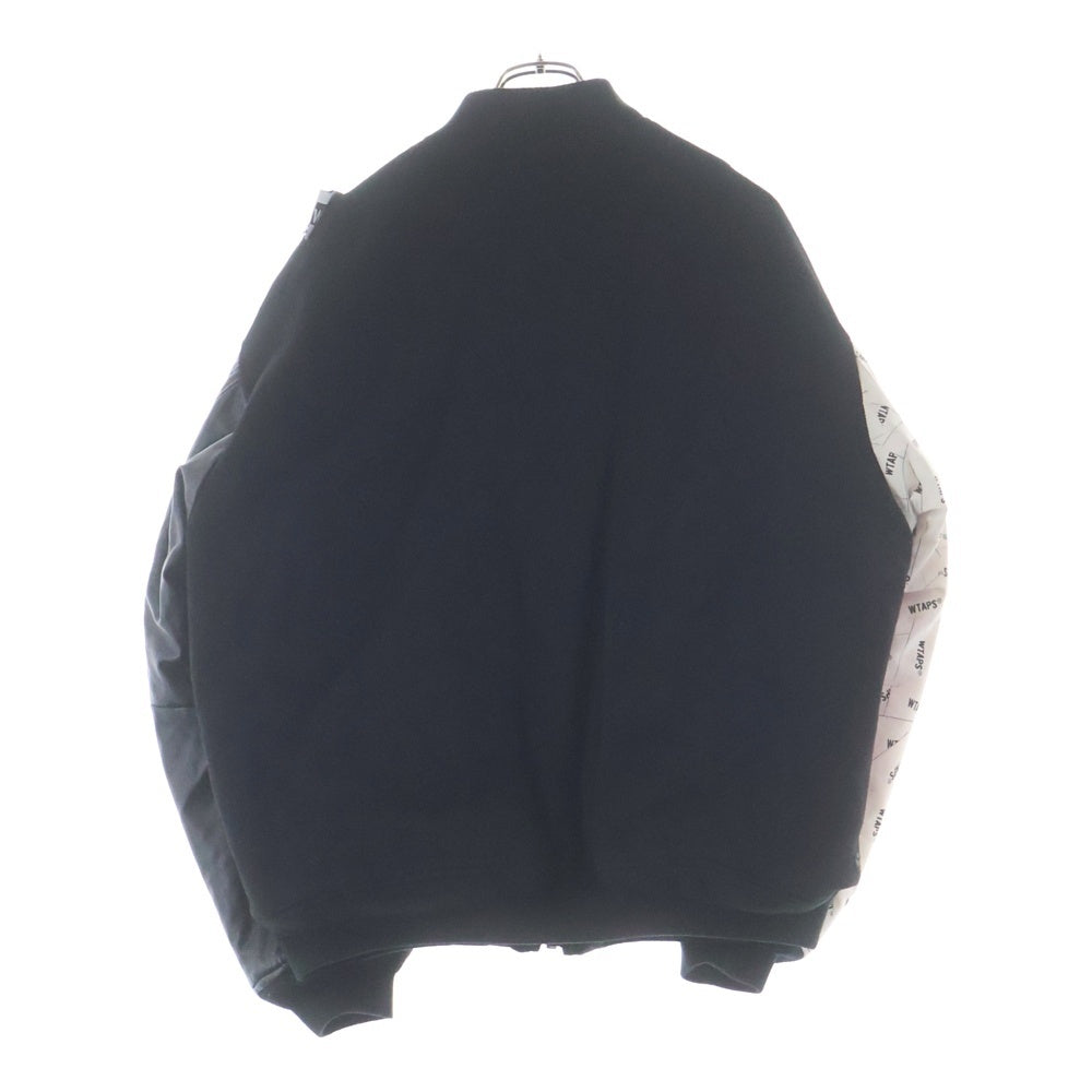 WTAPS(ダブルタップス) 19AW ×NEIGHBORHOOD W1 VE JACKET ネイバーフッド 異素材切替 MA-1 フライトジャケット ブラック/ホワイト 192BRNHD-JKM02S