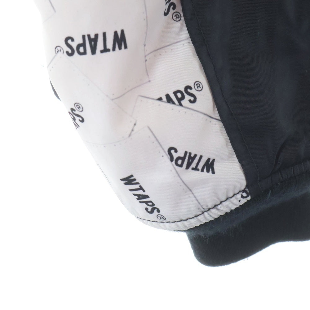 WTAPS(ダブルタップス) 19AW ×NEIGHBORHOOD W1 VE JACKET ネイバーフッド 異素材切替 MA-1 フライトジャケット ブラック/ホワイト 192BRNHD-JKM02S
