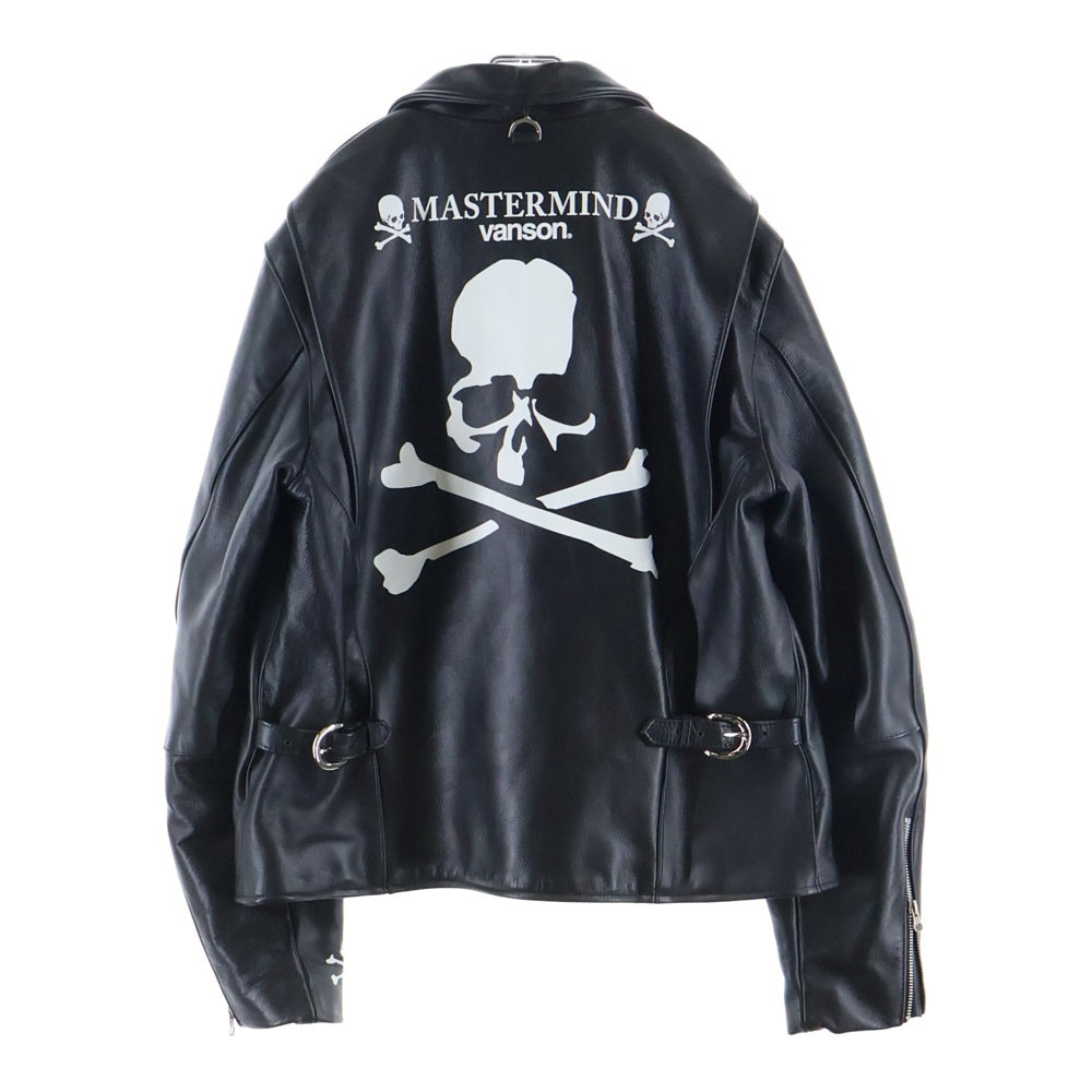 mastermind JAPAN(マスターマインドジャパン) 17AW ×VANSON カウレザー ジップアップ シングルライダース MWVP17-BL001-1 ブラック