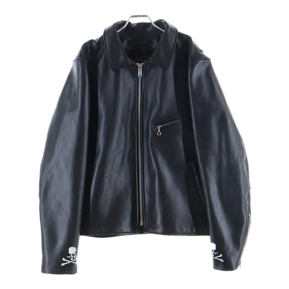 mastermind JAPAN(マスターマインドジャパン) 17AW ×VANSON カウレザー ジップアップ シングルライダース MWVP17-BL001-1 ブラック