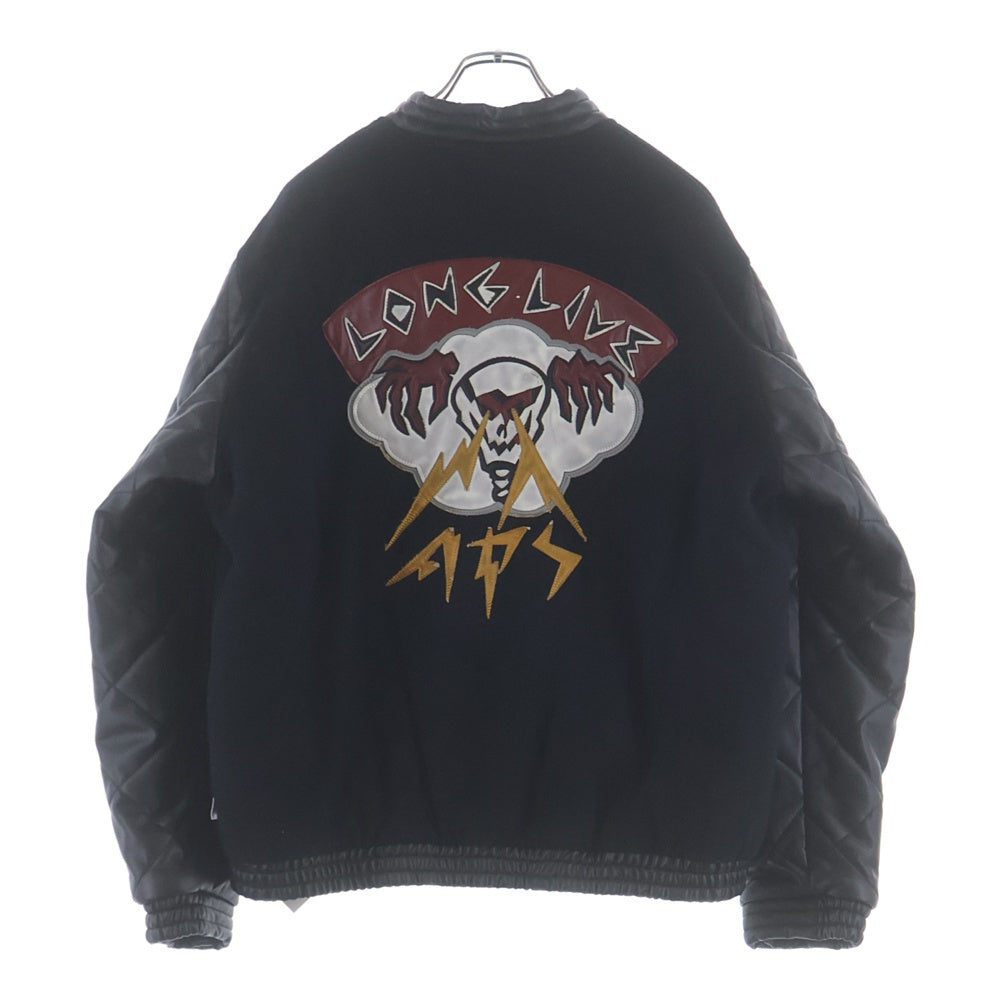 WTAPS(ダブルタップス) 20AW CANAL JACKET WONY MOSSER カナル モッサー スタジアムジャケットスタジャン ジャケット ブラック 202BRDT-JKM05