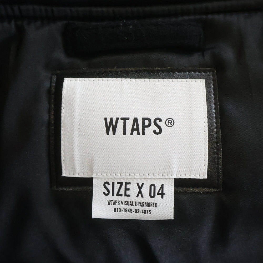 WTAPS(ダブルタップス) 20AW CANAL JACKET WONY MOSSER カナル モッサー スタジアムジャケットスタジャン ジャケット ブラック 202BRDT-JKM05