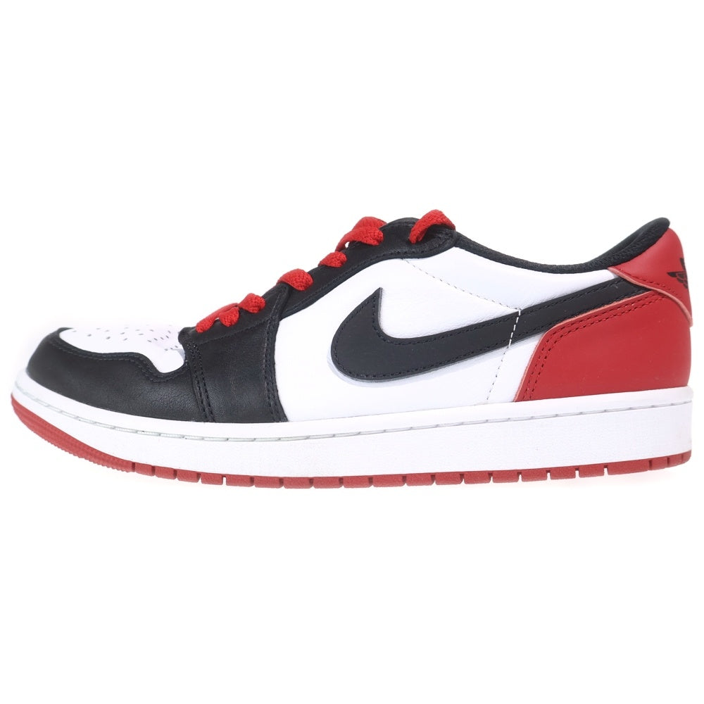 NIKE(ナイキ) AIR JORDAN 1 RETRO LOW OG BLACK TOE エアジョーダン1 ロー ブラックトゥ ローカットスニーカー ホワイト/ブラック/レッド US9/27cm CZ0790-106