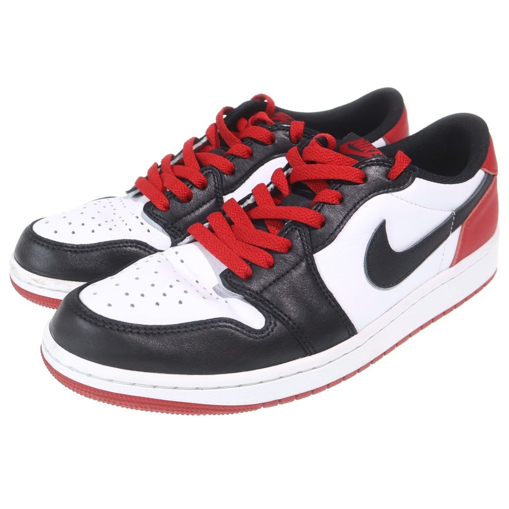 NIKE(ナイキ) AIR JORDAN 1 RETRO LOW OG BLACK TOE エアジョーダン1 ロー ブラックトゥ ローカットスニーカー ホワイト/ブラック/レッド US9/27cm CZ0790-106