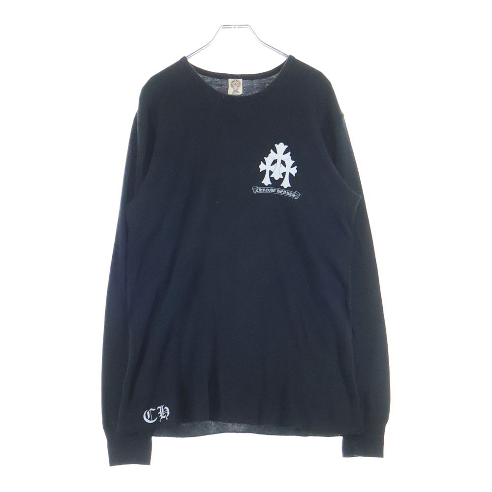 CHROME HEARTS(クロムハーツ) セメタリークロス タイヤトラック サーマル ロングスリーブTシャツ ブラック