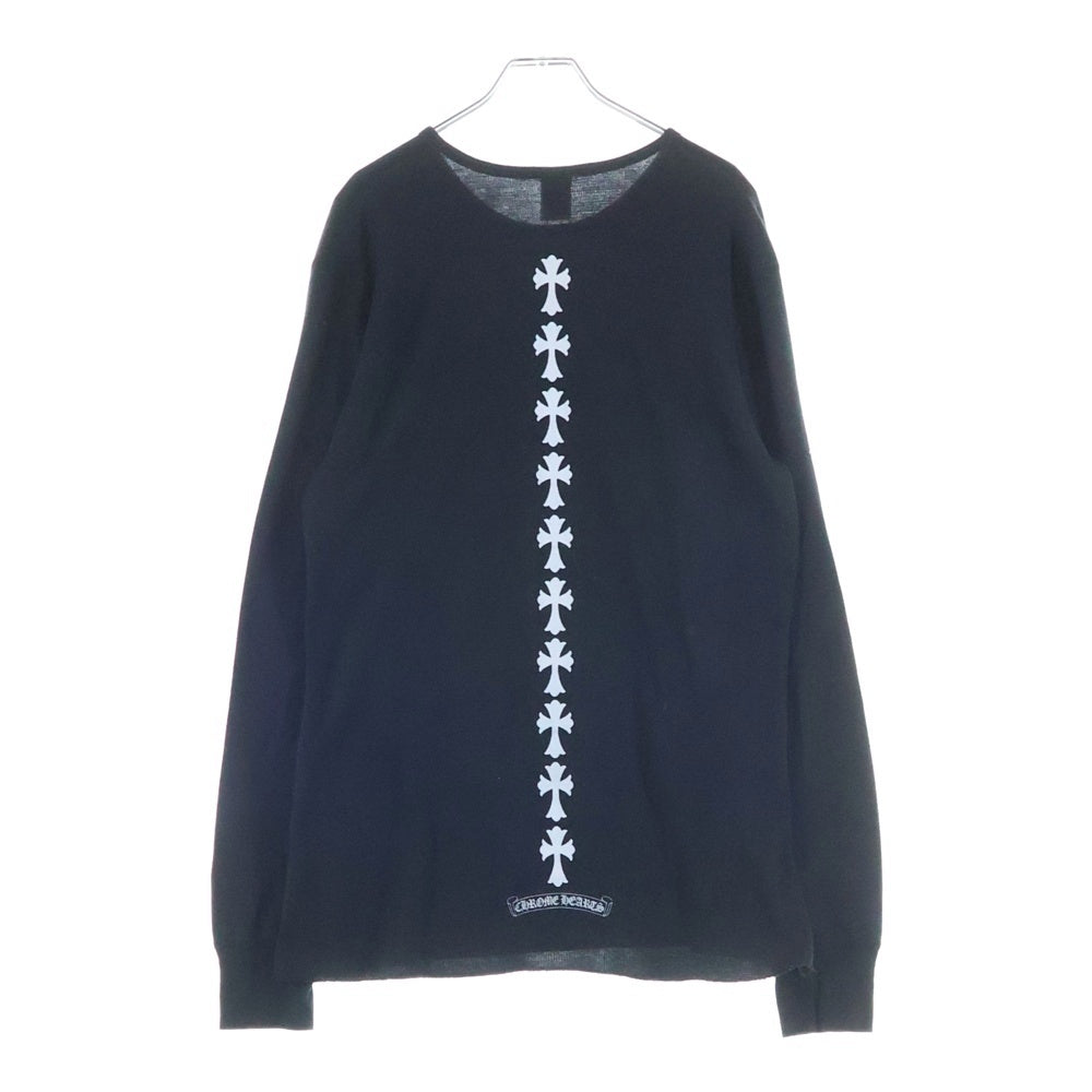 CHROME HEARTS(クロムハーツ) セメタリークロス タイヤトラック サーマル ロングスリーブTシャツ ブラック