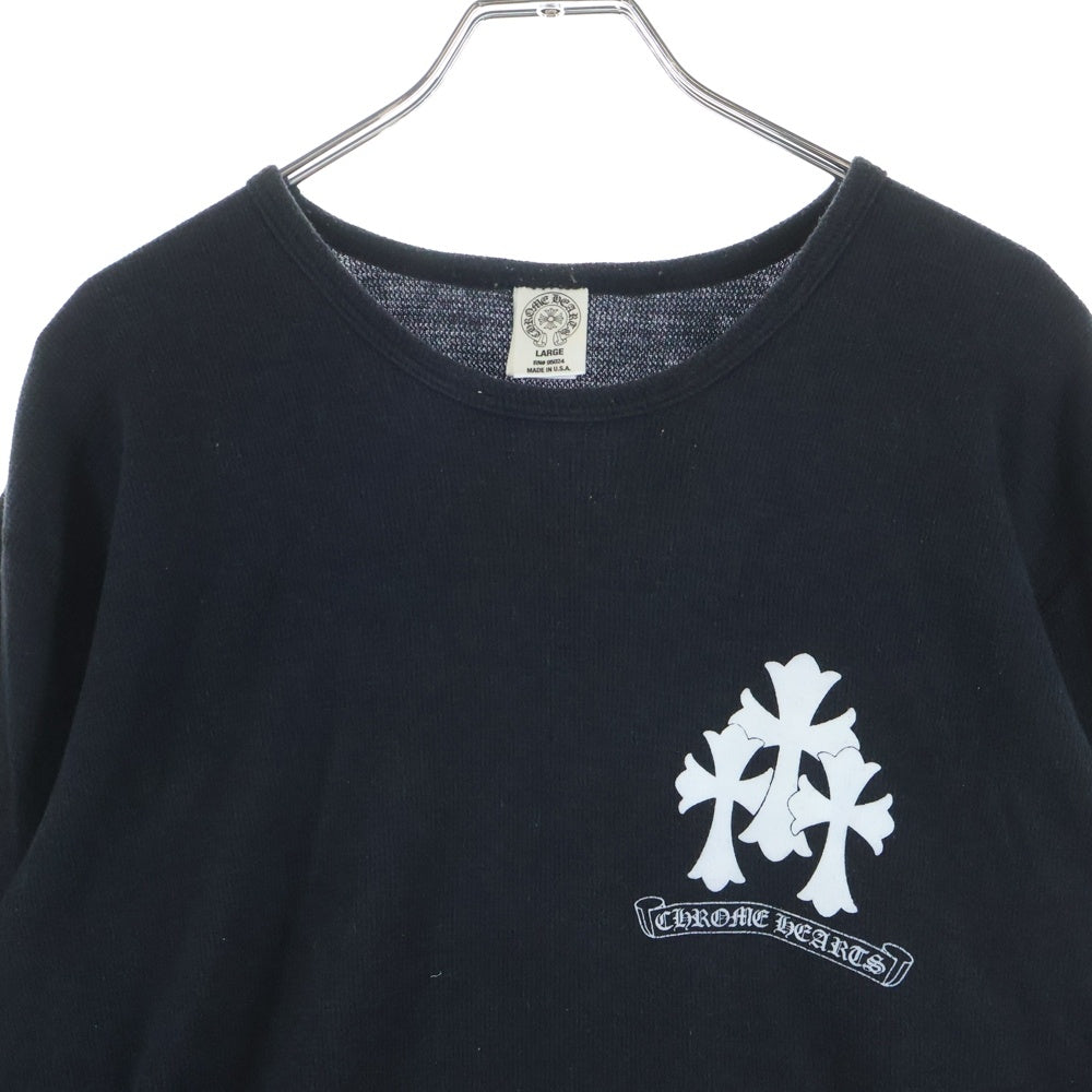 CHROME HEARTS(クロムハーツ) セメタリークロス タイヤトラック サーマル ロングスリーブTシャツ ブラック