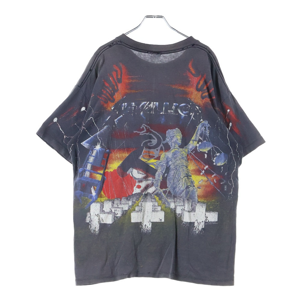 VINTAGE(ヴィンテージ) 90s METALLICA OVP オールオーバー 両面 クルーネックTシャツ ブラック