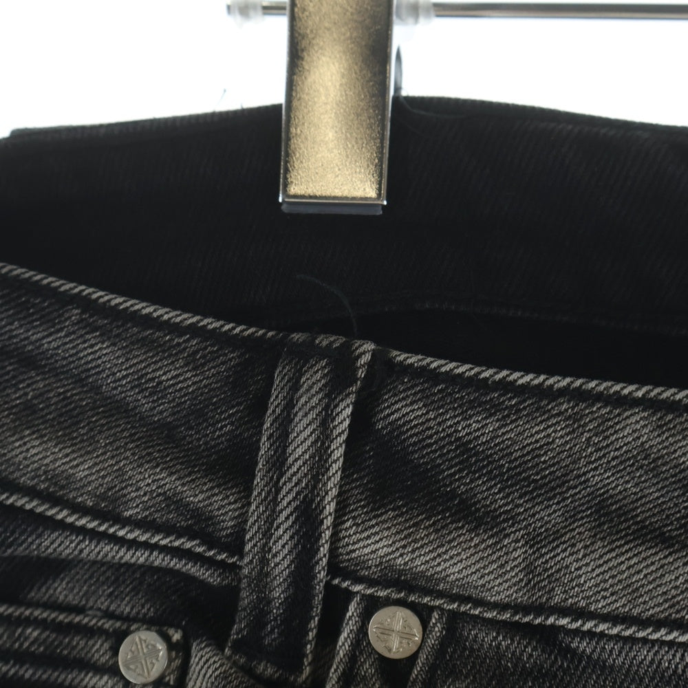 GUAPI(グアピ) STACKED PANTS スタックドパンツ フレアデニム ブラック