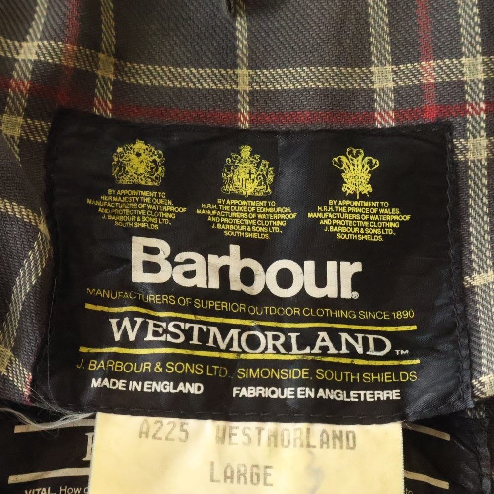 Barbour(バブアー) 90s 3ワラント WESTMORLAND ウェストモーランド オイルドベスト ネイビー