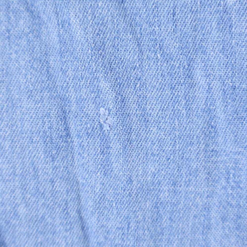 POLO RALPH LAUREN(ポロラルフローレン) 90s プルオーバー チンスト 猫目ボタン 胸刺繍 デニムシャツ インディゴ