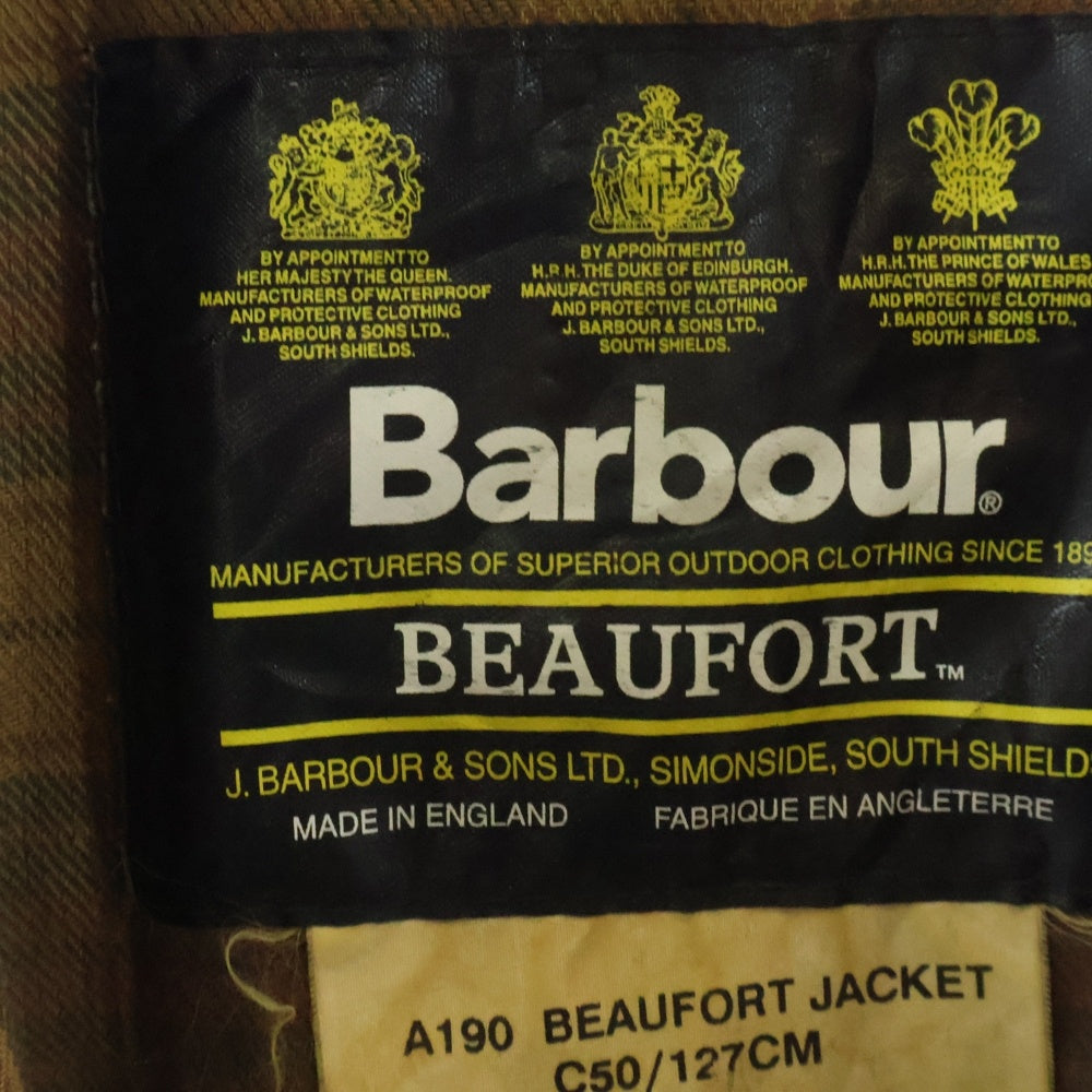 Barbour(バブアー) 90s 3ワラント BEAUFORT ビューフォート オイルドジャケット ボルドー