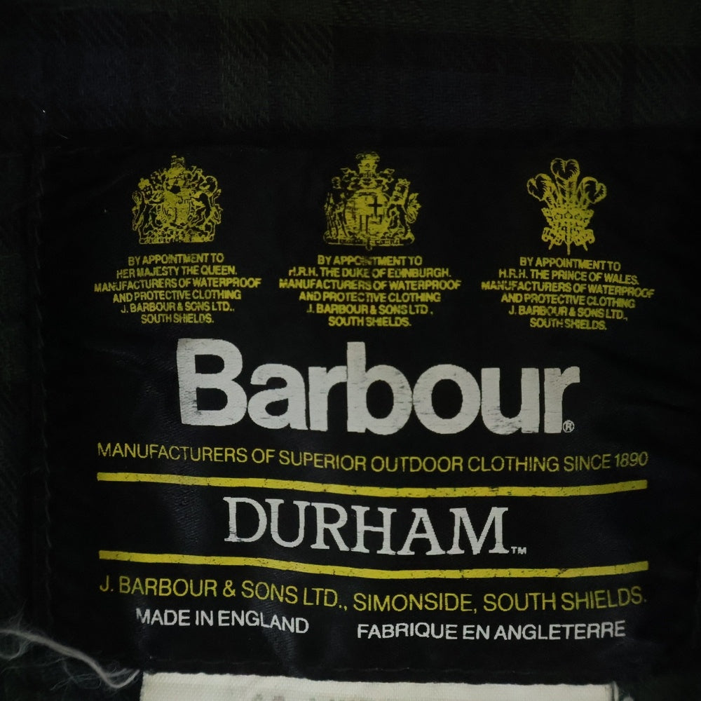 Barbour(バブアー) 90s 3ワラント DURHAM ダーハム フード オイルドジャケット ブラック
