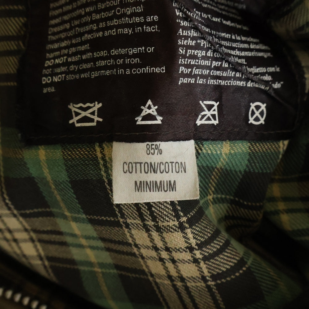 Barbour(バブアー) 90s 3ワラント SOLWAY ZIPPER ソルウェイジッパー オイルド ミドルコート カーキ