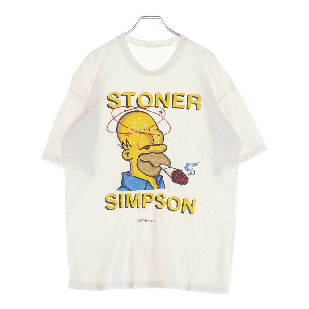 VINTAGE(ヴィンテージ) 00s SIMPSON STONER シンプソンズ タバコ クルーネックTシャツ ホワイト