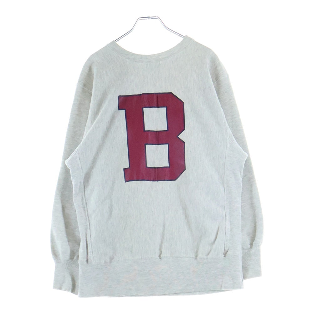 CHAMPION(チャンピオン) 90s-00s メキシコ製 REVERSE WEAVE BREWSTER ACADEMY 両面 裏B 2段 カレッジ スウェット グレー