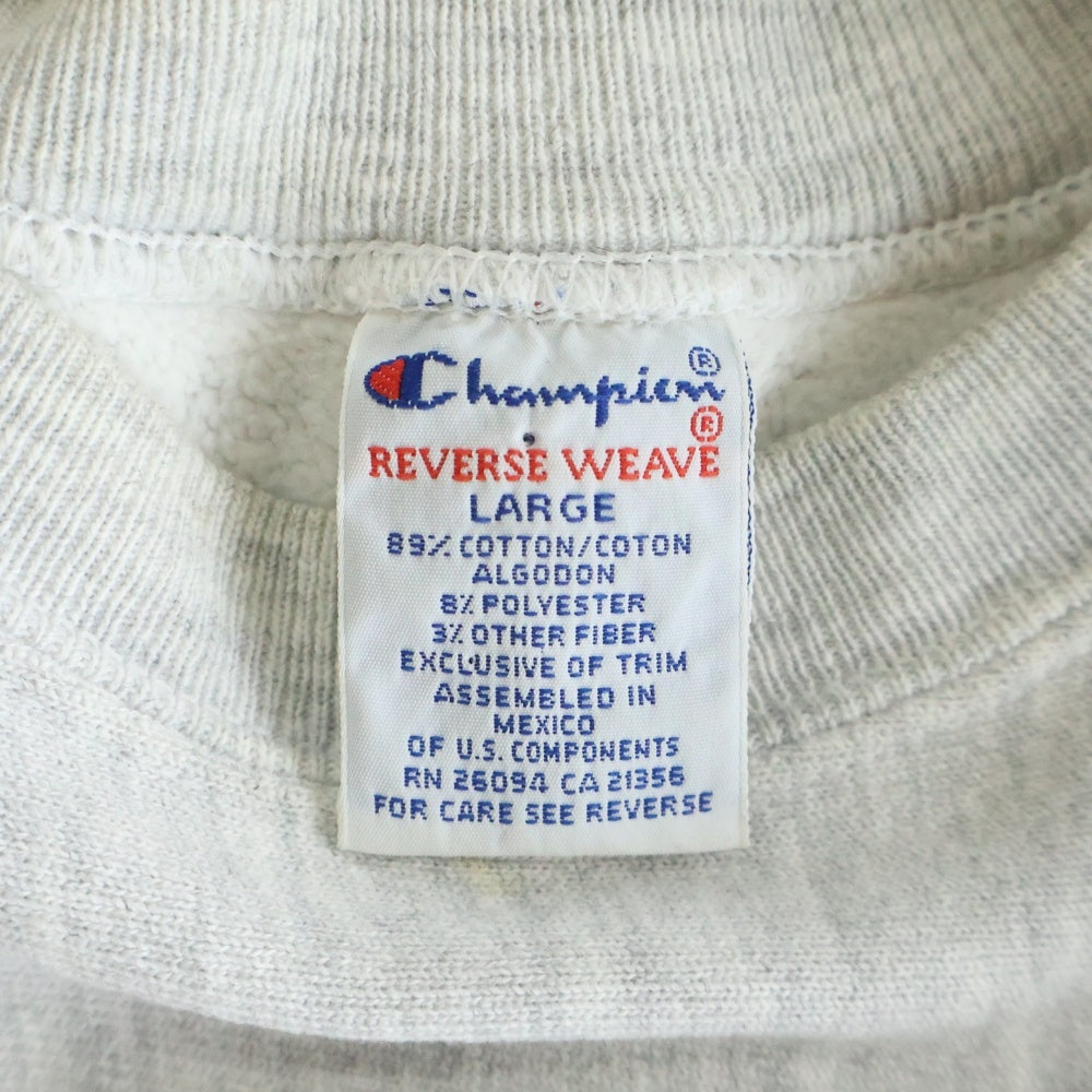 CHAMPION(チャンピオン) 90s-00s メキシコ製 REVERSE WEAVE BREWSTER ACADEMY 両面 裏B 2段 カレッジ スウェット グレー