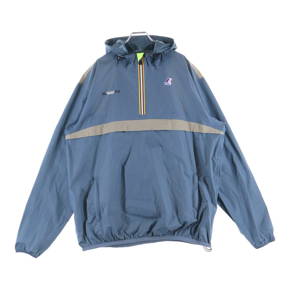 BEAMS(ビームス) K-WAY ALWAYTH リップストップ 2301094/K2138EW ナイロンプルオーバージャケット ブルー