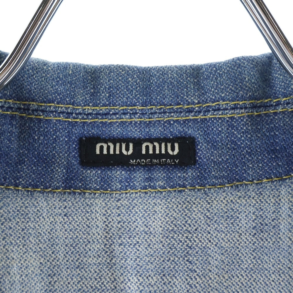miumiu(ミュウミュウ) 90s-00s オールド デニム ショートスリーブシャツ ブルー レディース