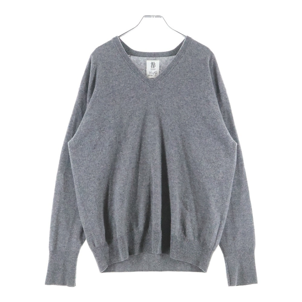 BATONER(バトナ―) 25AW BIOTOP別注 カシミヤ100 Vネック BN-25FM-108 クルーネックセーター グレー