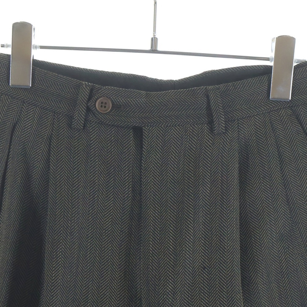 GIORGIO ARMANI(ジョルジオアルマーニ) 90s オールド 2TUCK ツータック ツイード スラックス ブラウン