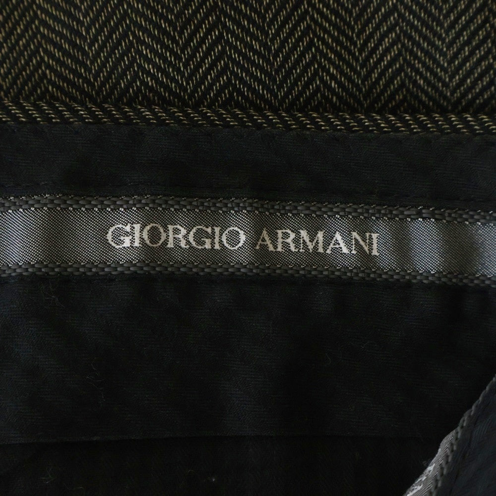 GIORGIO ARMANI(ジョルジオアルマーニ) 90s オールド 2TUCK ツータック ツイード スラックス ブラウン